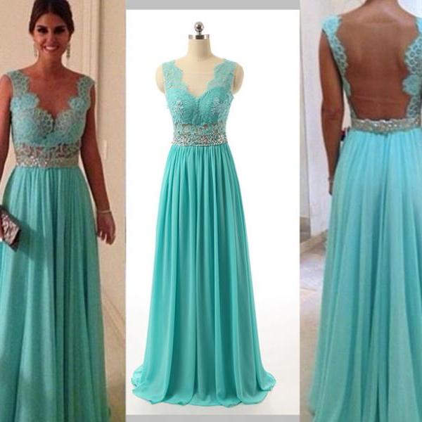 Lace Prom Dresses,blue Prom Dress,modest Prom Gown,a Line Prom Gown,evening Dress,chiffon Evening Gowns,party Gowns