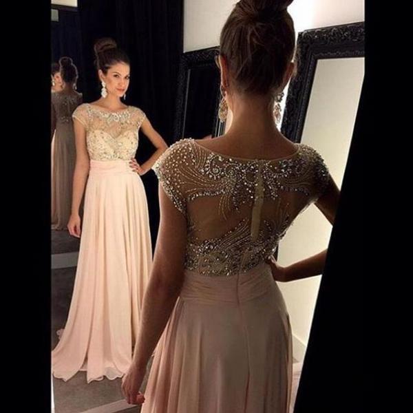 Blush Pink Prom Dresses,chiffon Prom Gowns,pink Prom Dresses,long Prom Gown,sparkly Prom Dress,sparkle Evening Gown,party Gown