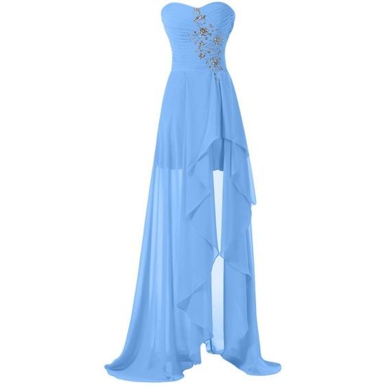 Blue Prom Dresses,charming Evening Dress,prom Gowns,blue Prom Dresses, Prom Gowns,high Low Evening Gown,party Dresses