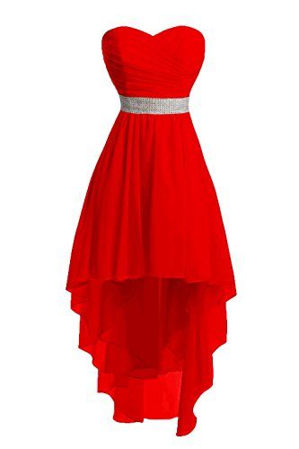 Red Homecoming Dress,high Low Homecoming Dresses,high Low Homecoming Gowns,red Prom Dress,chiffon Prom Dresses,sweet 16 Dress,simple Evening