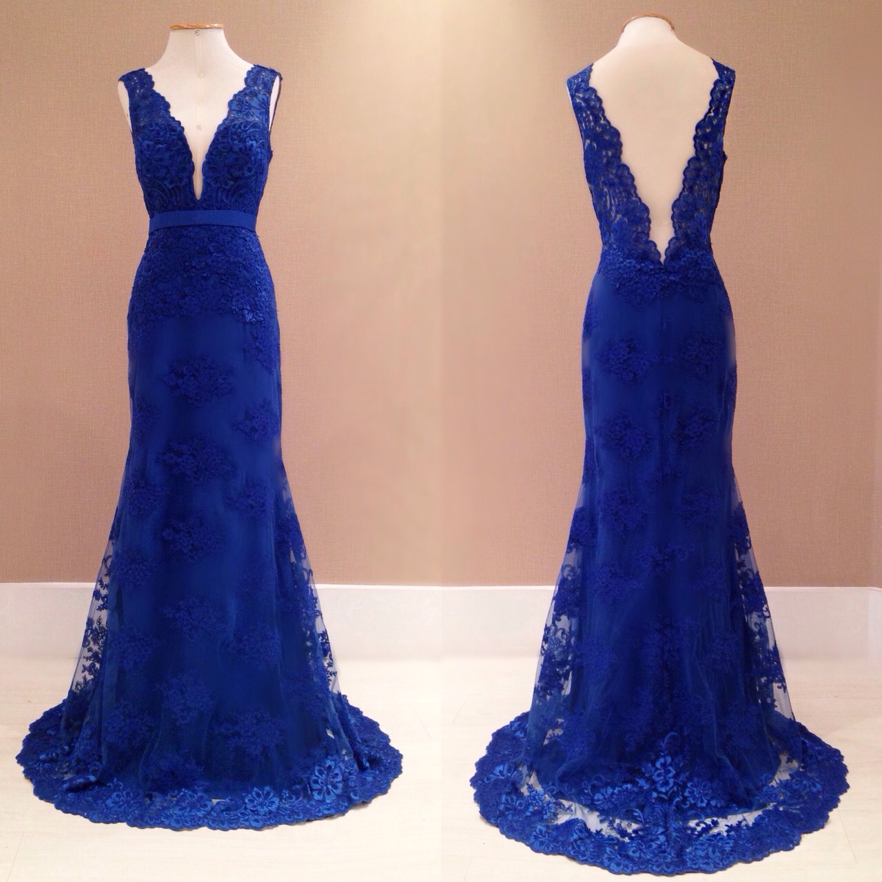 Mermaid Prom Gown,Royal Blue Evening Gowns,Party Dresses,Mermaid ...
