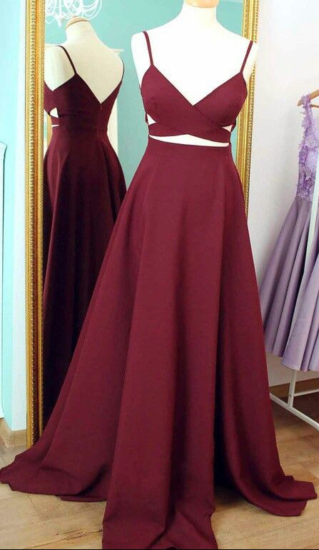 Burgundy Prom Dresses,simple Evening Dress,evening Dress,wine Red Formal Dress,backless Party Gowns