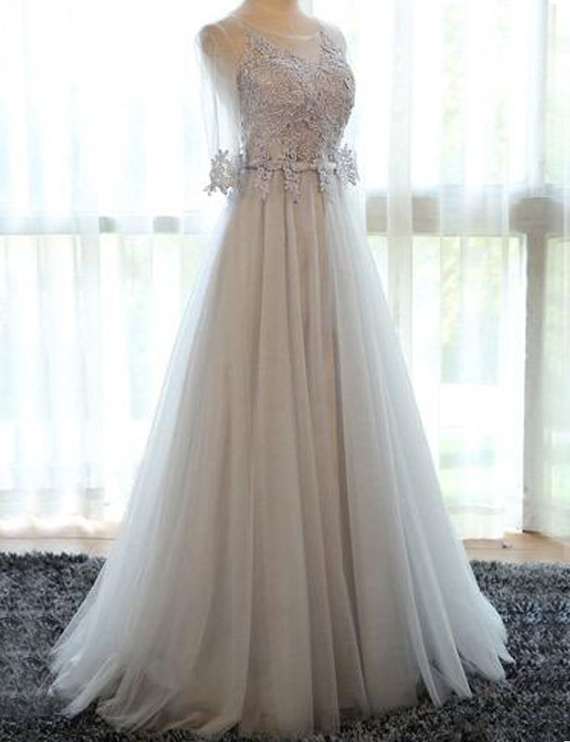 Modest Prom Dress,lace Prom Dress,a Line Prom Dress,fashion Prom Dress,sexy Party Dress, Style Evening Dress