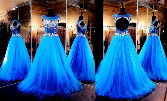 Charming Quinceanera Dress,royal Blue Prom Dress,beaded Prom Dress,fashion Prom Dress,sexy Party Dress, Style Evening Dress