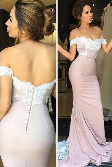 Off The Shoulder Prom Dress,mermaid Dress,lace Prom Dress,fashion Prom Dress,sexy Party Dress, 2017 Evening Dress