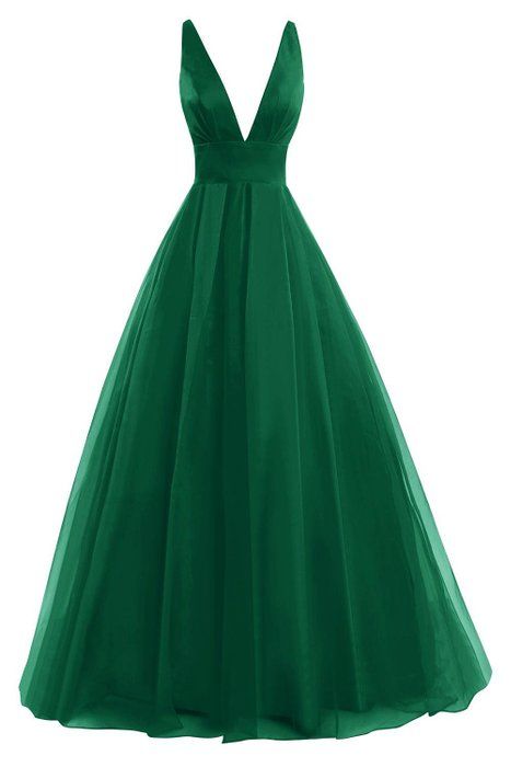 Hunter Green Prom Dress,v Neck Prom Dress,empire Prom Dress,maxi Prom Dress, Sexy Evening Dress, Prom Dress, Prom Dresses 2017