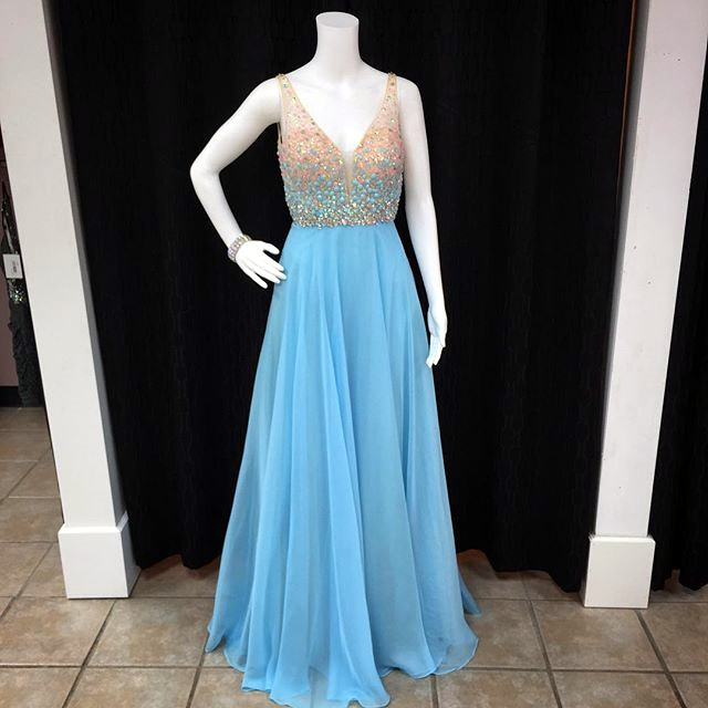 Prom Dress,modest Prom Dress,long Chiffon V Neck Crystal Beaded Prom Dresses Floor Length 2017