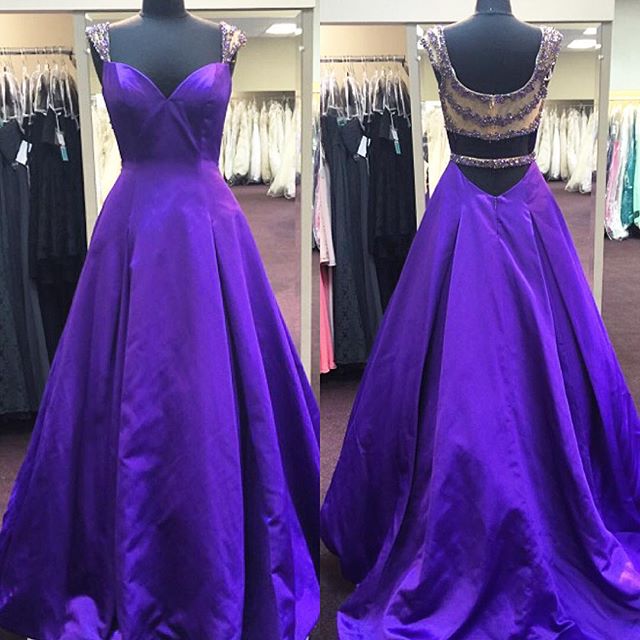Prom Dress,modest Prom Dress,purple Ball Gowns Prom Dresses 2017 Sexy Long Formal Evening Gowns