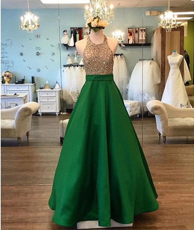 Green Prom Dressgreen Evening Dresssatin Prom Dressball Gowns Prom Dressprom Dress On Luulla 