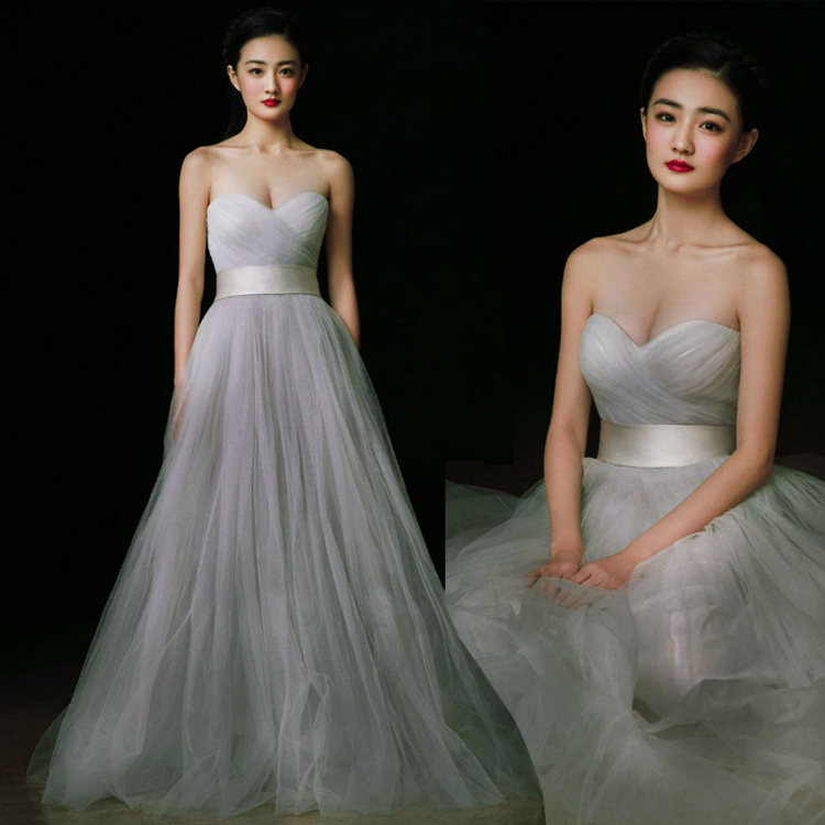 Charming Prom Dress,grey Prom Dress,tulle Prom Dress,strapless Prom Dress,sweetheart Neck Prom Dress,sexy Prom Dress,prom Dress 2017