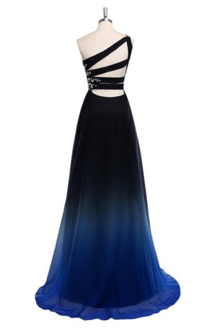 One Shoulder Sexy Prom Dress,Dark Blue Prom Dresses on Luulla