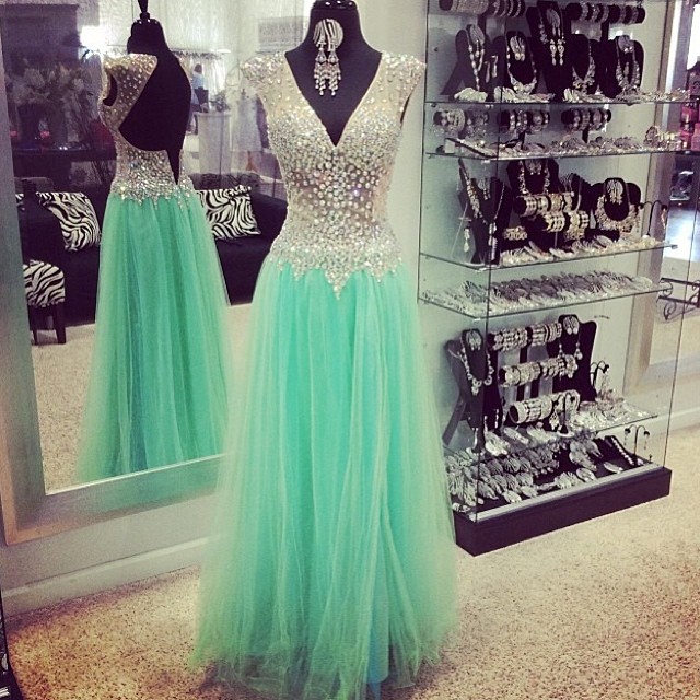 Backless Sleeveless Prom Dress,long Green Prom Dresses