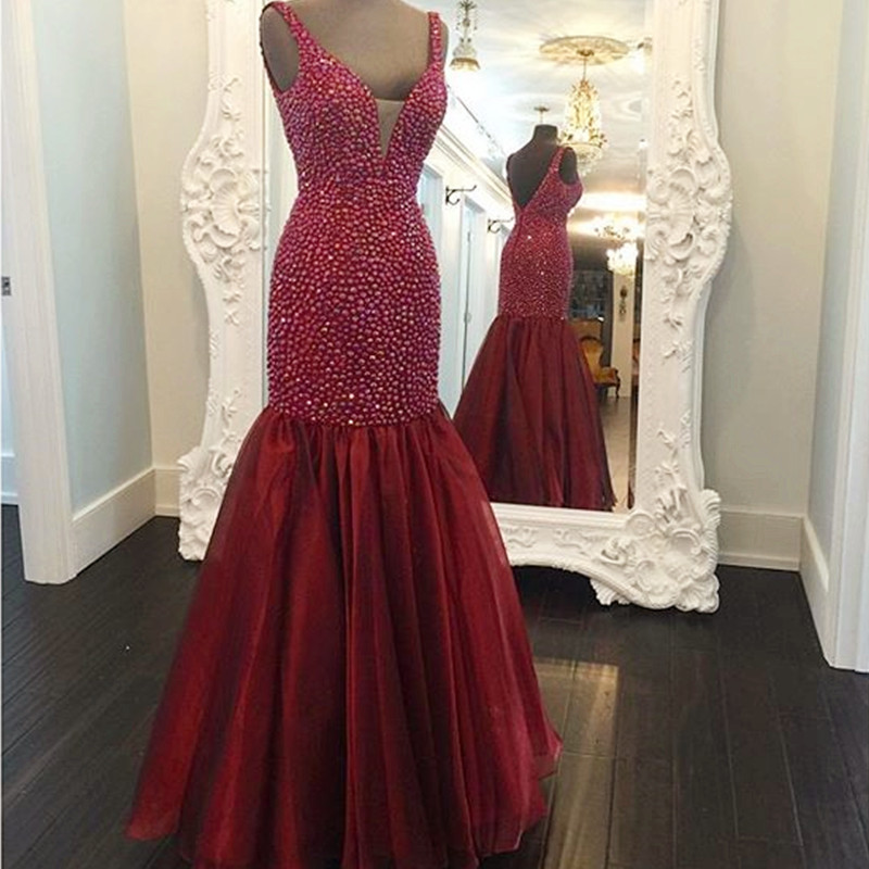 Prom Dress,modest Prom Dress,wine Red Prom Dress,royal Blue Prom Dress,mermaid Burgundy Prom Dress