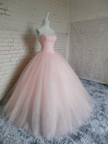 Pink Ball Gown Beading Prom Dress,long Prom Dresses,charming Prom Dresses,evening Dress, Prom Gowns, Formal Women Dress,prom Dress,f278
