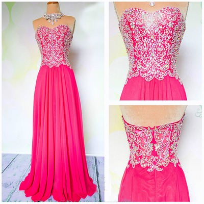 Pink Prom Dress, Long Prom Dress, Prom Dress, Chiffon Prom Dress, Dresses For Prom