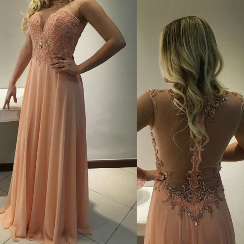Charming Prom Dress,Chiffon Prom Dress,A-Line Prom Dress,Beading Evening Dress