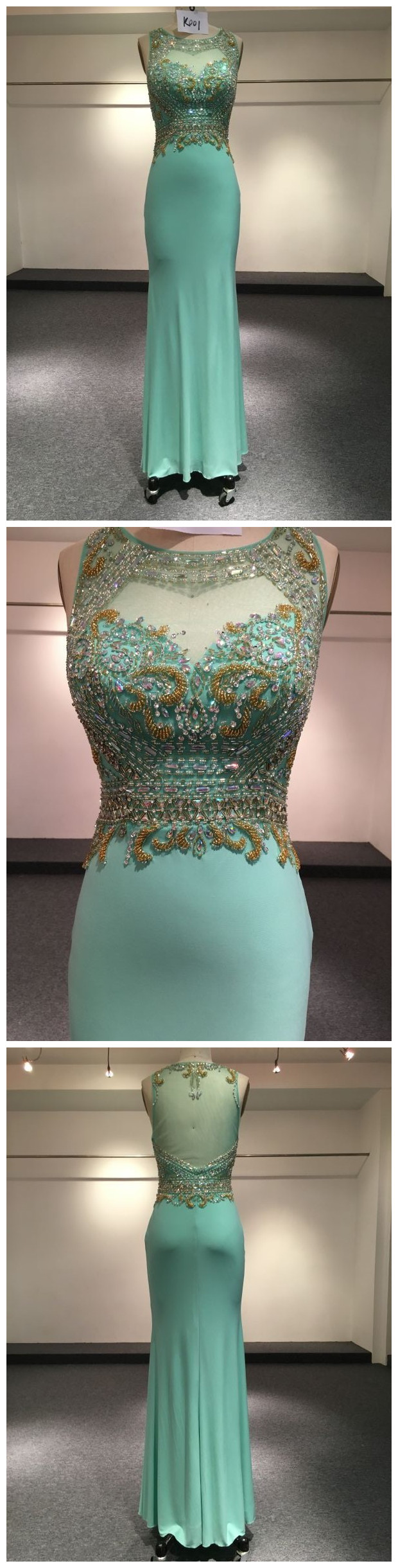 Real Photo Tulle Jersey Chiffon See Through Back Beading Handwork Evening  Dresses Prom Dresses on Luulla