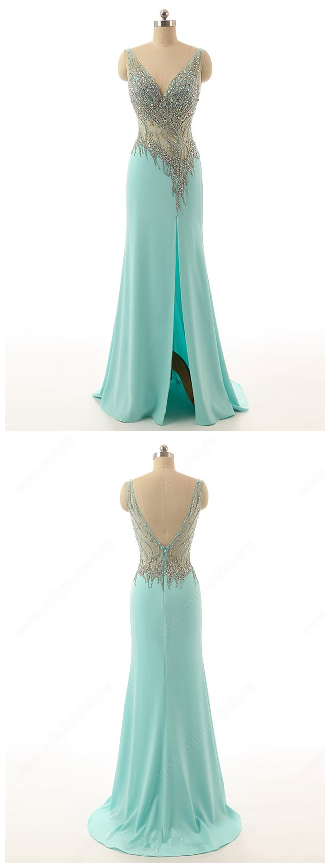 Real Photo Sheer Neckline Black Evening Dress Sexy Slim Open Back