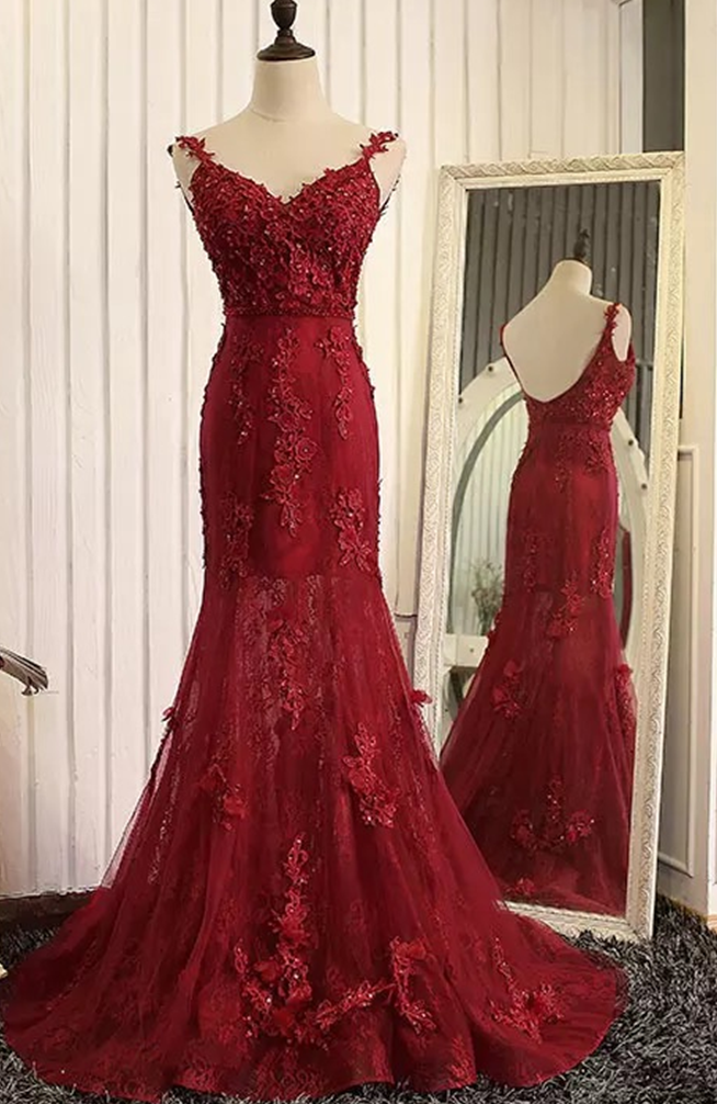 Mermaid Red Evening Dress,sleeveless Backless Prom Dresses,sexy Prom Dresses,high Quality Graduation Dresses,wedding Guest Prom Gowns, Formal