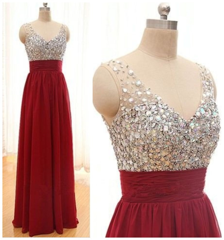 Red Prom Dresses,long Prom Dresses,charming Prom Dress,v Neck Prom Dress,party Dress,bridesmaid Dress