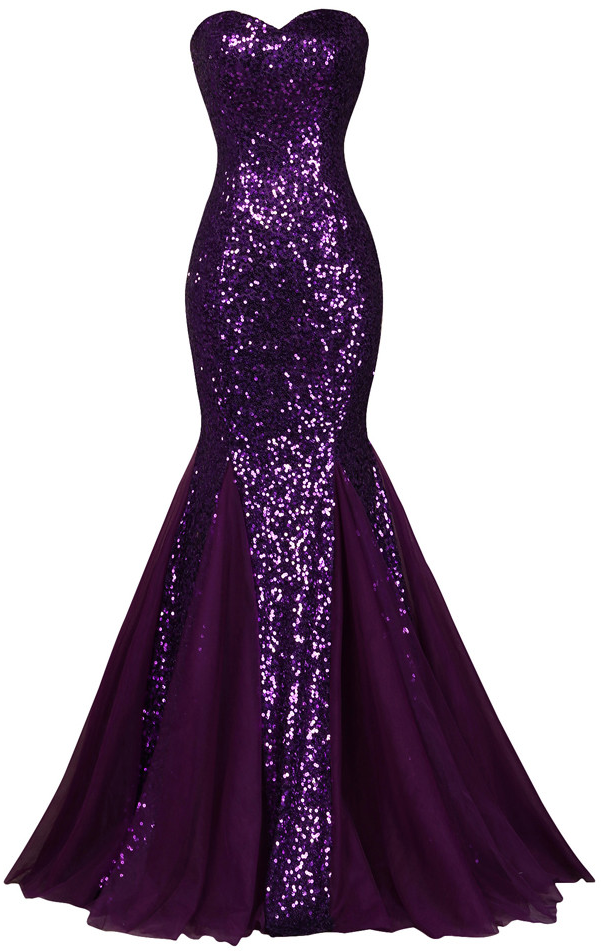 Sequin Long Sparkly Dark Salmon Purple Evening Dress Elegant Formal Dresses Mermaid Evening Gowns High Quality