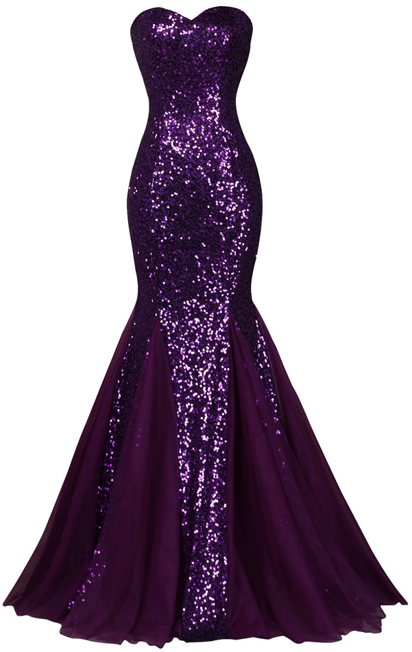 dark purple prom dresses mermaid