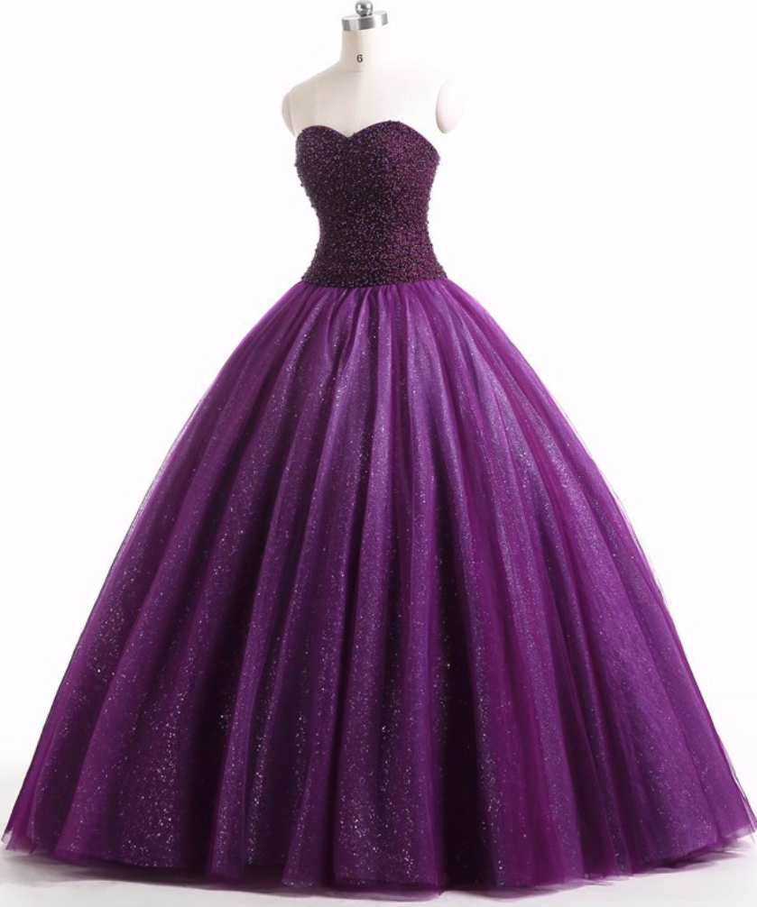 Real Vintage Gothic Purple Ball Gown Colorful Wedding Dresses Sweetheart Beaded Tulle Non White Bridal Gowns