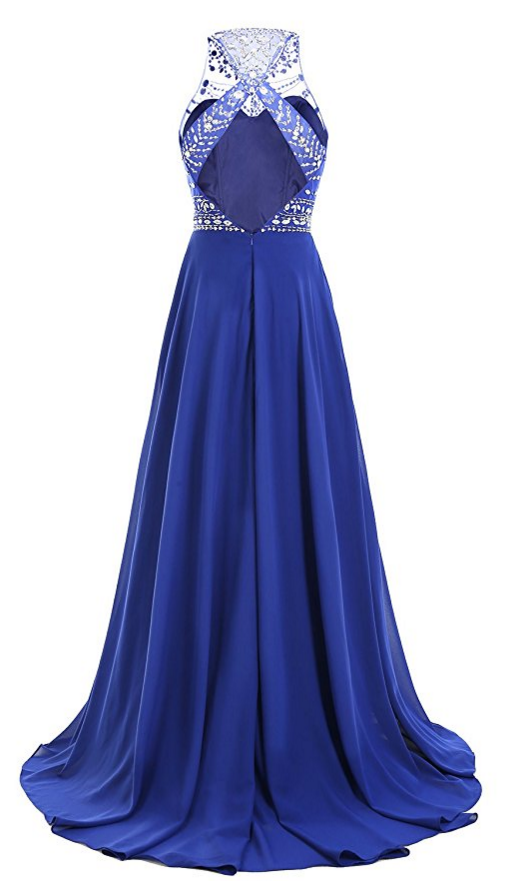 Pink Chiffon Beadings A Line Prom Dress LBQ1389