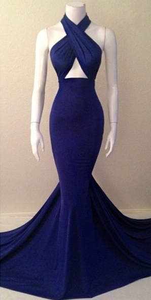 Mermaid Royal Blue Long Prom Dress Evening Dress