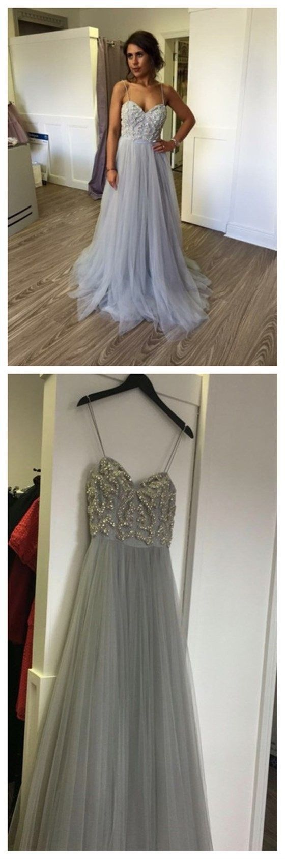 Lpng Prom Dress Beading Prom Dresses Tulle Evening Dresses