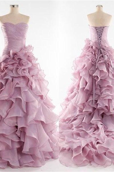 Noble Tulle Party Prom Dresses Sweetheart Collar Evening Dresses
