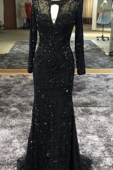 2018 Embroidery Mermaid Evening Dress See Through Top Evening Gowns Sexy Party Dress Formal Dresses Plus Size Summer Style