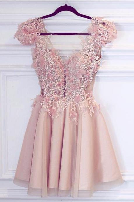 Prom Dress,pink Homecoming Dress,short Prom Dress,chic Party Dress,elegant Dresses,semi Formal Dress