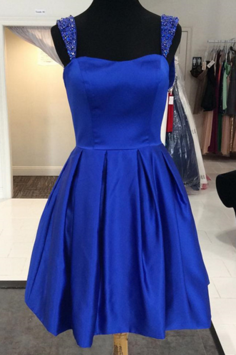 royal blue homecoming dresses,short prom dress 2018,satin dress,short cocktail dresses,graduation dresses
