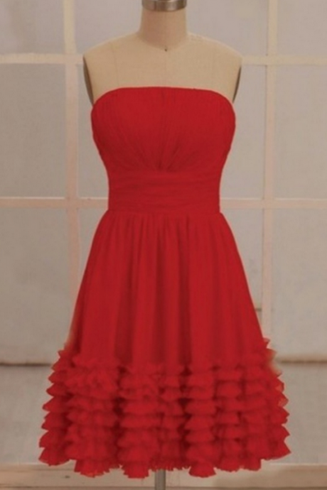 Short Sleeveless Zipper V-neck Hem Short/mini Homecoming Dress Dresses