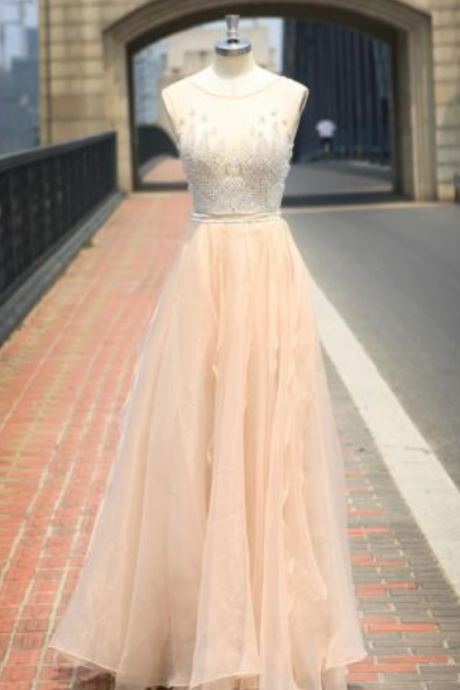 Elegant Female Long Skirt Sleeveless Pale Pink Applique Dress Tulle Fashionable Female Playing Dress