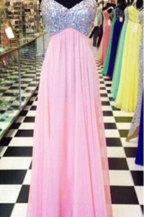 Bling Pink Prom Dress