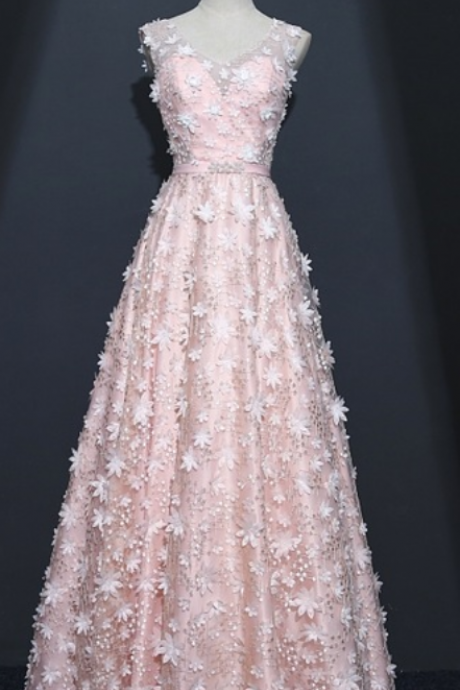 The Pink Lace Wears The Evening Dress Of The Beauty Gauze Beaded Formal Dress Ball In The Hairline Of Party A's Evening Standard