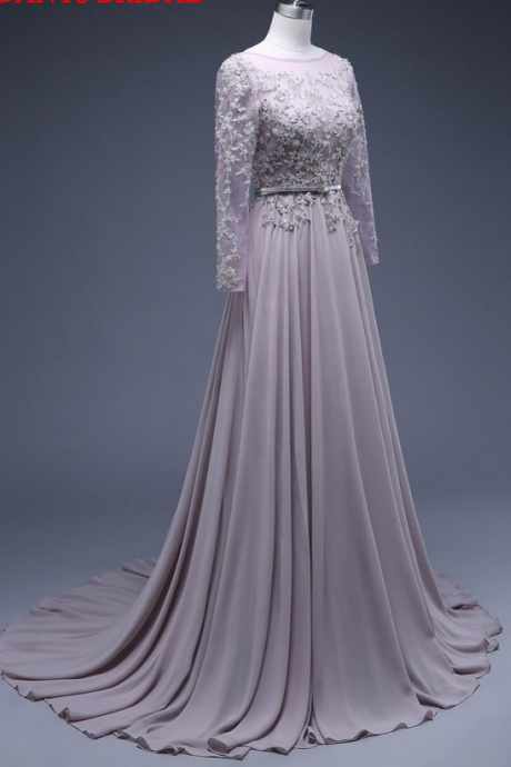 Long-sleeved Chiffon Lace At The Start Of A Formal Dress Ball Gown In A Pyjamas For A Trade