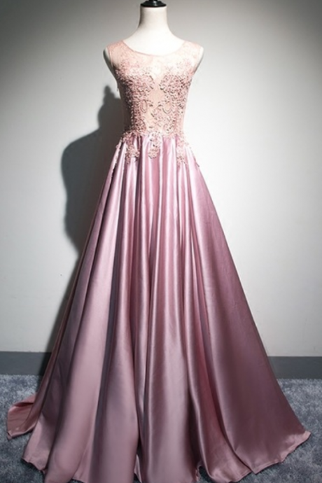 Pink Lace Wears The Elegant Dress Of The Formal Prom Evening Dress Of The Beauty Of Party A's Evening Hair