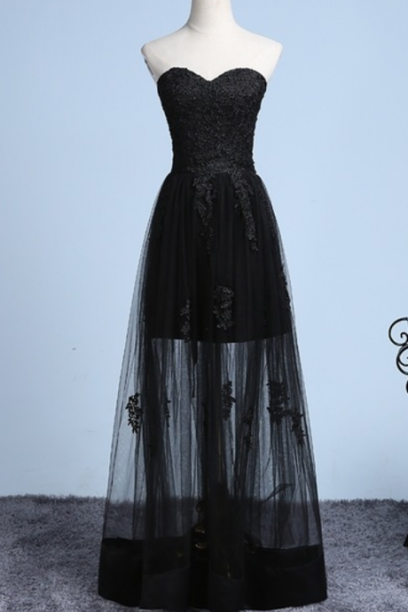 The Sexy Black Lace Long Wedding Dress Youth Eight Series Prom Party Evening Gown In A Graduation Gown
