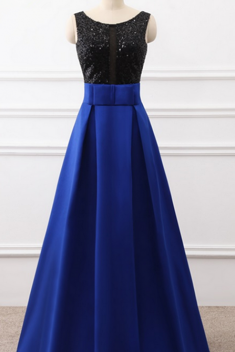 The Formal Party Of The Royal Blue Bride's Elegant Long Gown, The Beautiful Mother's Evening Gown