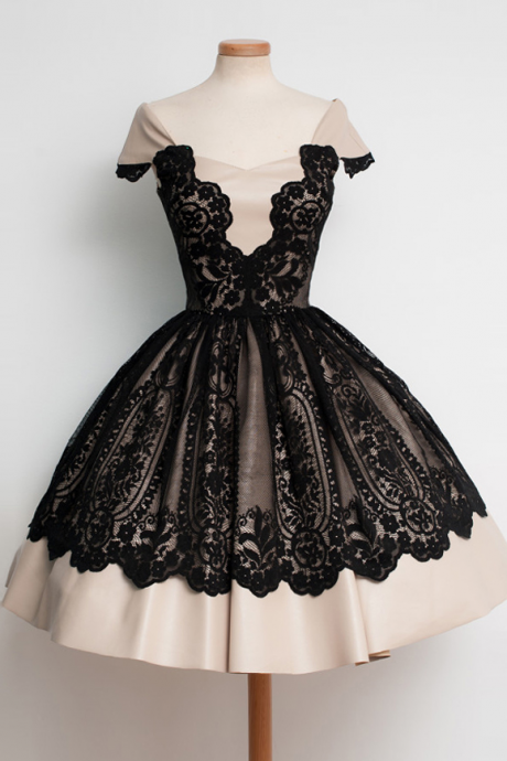 Champagne Went Home Dressed In A Black Lace Home Dress