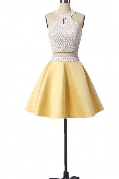 Women's Rhinestone Short Two Pieces Cocktail Homecoming Dresses, For Girls