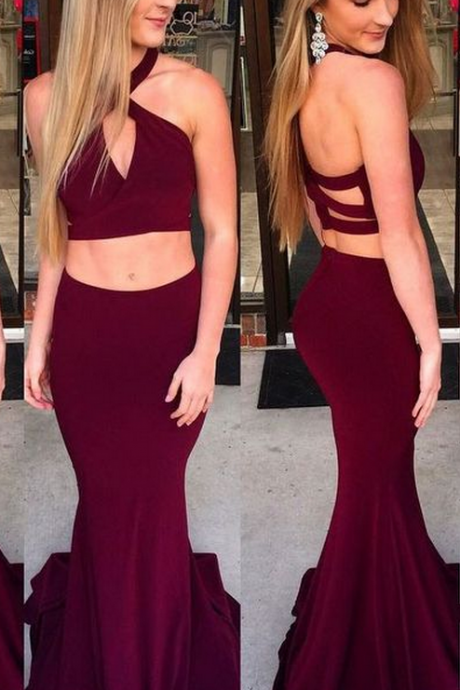 Mermaid Prom Party Dresses, Elegant Key-hole Evening Gowns, Fashion Party Dresses