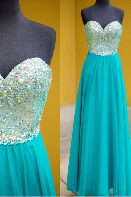 Sweetheart Neckline Beaded Prom Dresses, Party Dresses, Formal Dresses Sweet 16 Dresses, Banquet Dresses