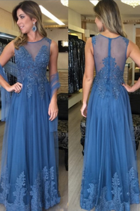 Charming Sexy Blue Prom Dress, Long Prom Dress, Prom Dress , Online Prom Dress