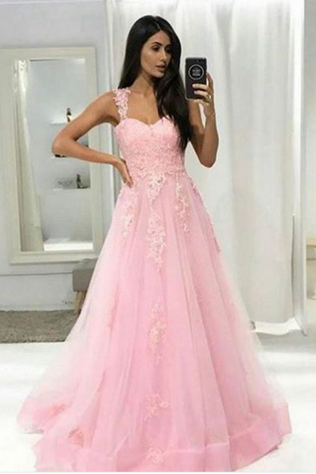 A-line Pink Prom Dress,long Prom Dresses,prom Dresses,evening Dress, Evening Dresses,prom Gowns, Formal Women Dress