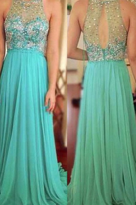 Fully Beaded Bling Bodice And Chiffon Skirt Long Evening Dress Party Dress
