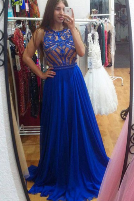 Long Prom Dress,royal Blue Evening Dress,sexy Party Dress,wedding Party Dress